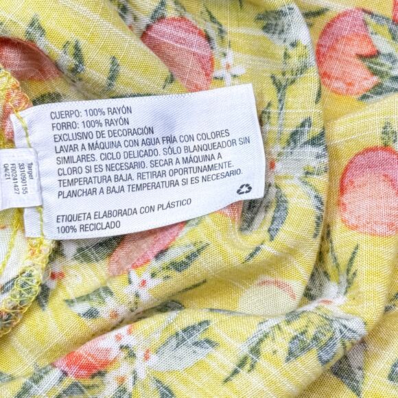 Wild Fable Orange Lemon Print Romper - Size Medium - Picture 8 of 9